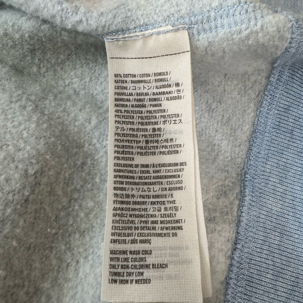 Hollister Light Blue Zip-Up Hoodie - Picture 4 of 5